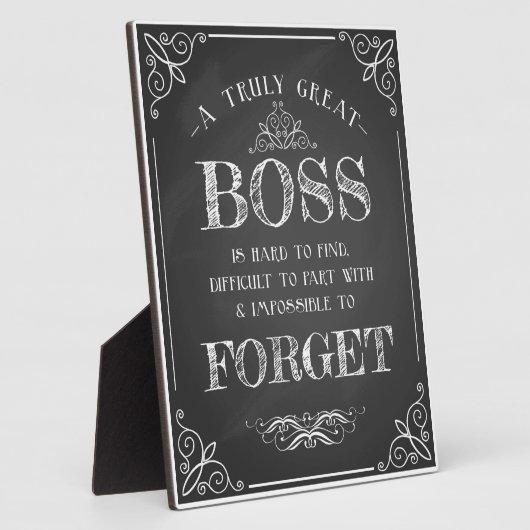 Geweldige baas dank je plaque fotoplaat (Zijkant)