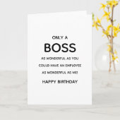 Geweldige baas / manager grappige verjaardag kaart (Gele Bloem)