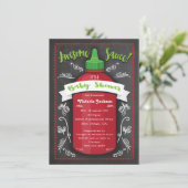 Geweldige baby shower met hete sap kaart (Staand voorkant)