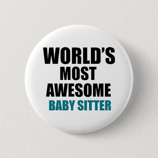 Geweldige BABY-SITTER design Ronde Button 5,7 Cm (Voorkant)