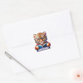 Geweldige Baby Tiger Reading Sticker (Envelop)
