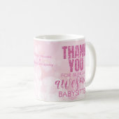 Geweldige Babysitter Bedankt voor je waardering Koffiemok (Voorkant rechts)