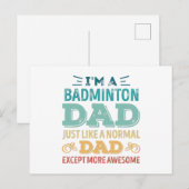 Geweldige Badminton Vader Vaderdag Funny Gift Briefkaart (Voorkant / Achterkant)