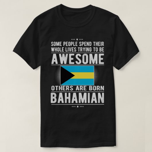 Geweldige Bahamaanse vlag Bahamas Bahamian Roots P T-shirt (Design voorkant)