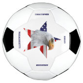 Geweldige Bald Eagle, de Amerikaanse vlag, Star Voetbal (Gedraaid)