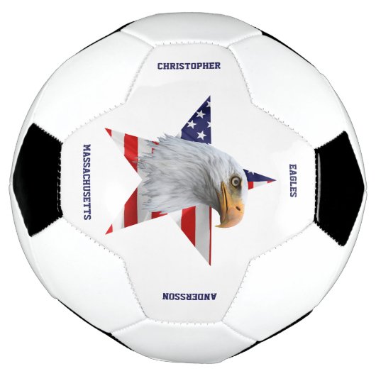 Geweldige Bald Eagle, de Amerikaanse vlag, Star Voetbal (Gedraaid)