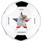 Geweldige Bald Eagle, de Amerikaanse vlag, Star Voetbal (Voorkant)