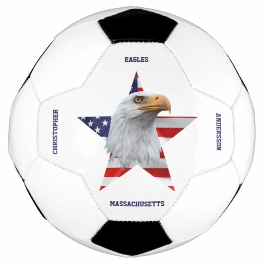Geweldige Bald Eagle, de Amerikaanse vlag, Star Voetbal (Voorkant)