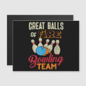 Geweldige Balls Fire Bowling Team Shirt Grappige V (Voorkant / Achterkant)