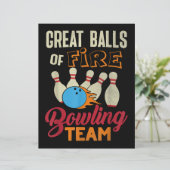 Geweldige Balls Fire Bowling Team Shirt Grappige V (Staand voorkant)