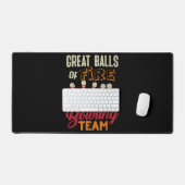 Geweldige Balls Fire Bowling Team Shirt Grappige V Bureaumat (Keyboard & Muis)