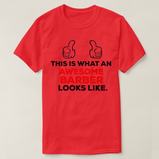 Geweldige Barber grappig design T-shirt (Design voorkant)