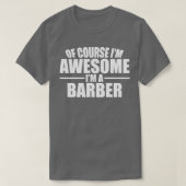 Geweldige Barber Witte Tekst T-shirt (Design voorkant)