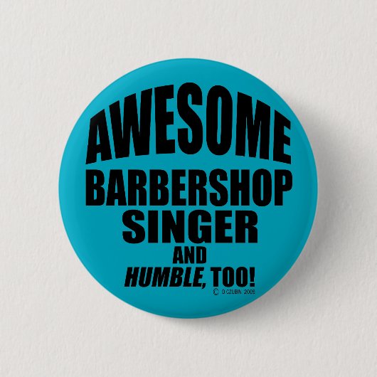 Geweldige Barbershop Singer Ronde Button 5,7 Cm (Voorkant)