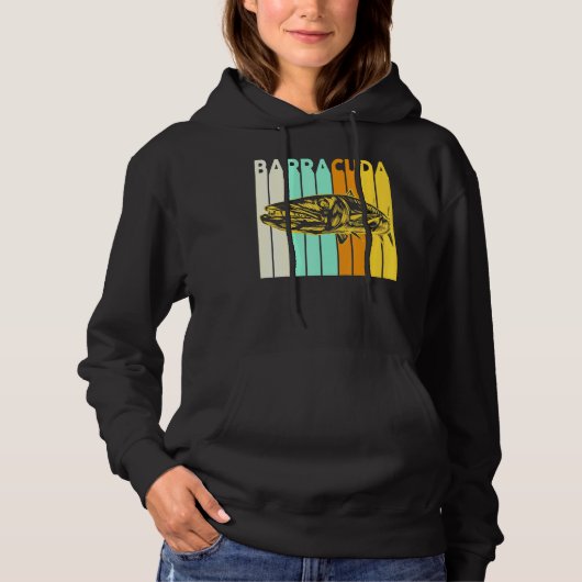 Geweldige Barracuda Cuda Vist het wild zout Fi Hoodie (Voorkant)