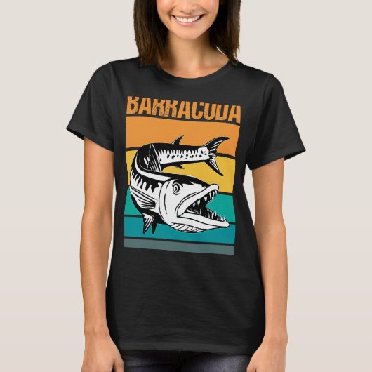 Geweldige Barracuda Cuda Vist het wild zout Fi T-shirt (Voorkant)