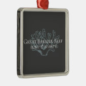 Geweldige barrière reef Latitude Longitude Plaque Metalen Ornament (Rechts)