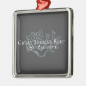 Geweldige barrière reef Latitude Longitude Plaque Metalen Ornament (Links)