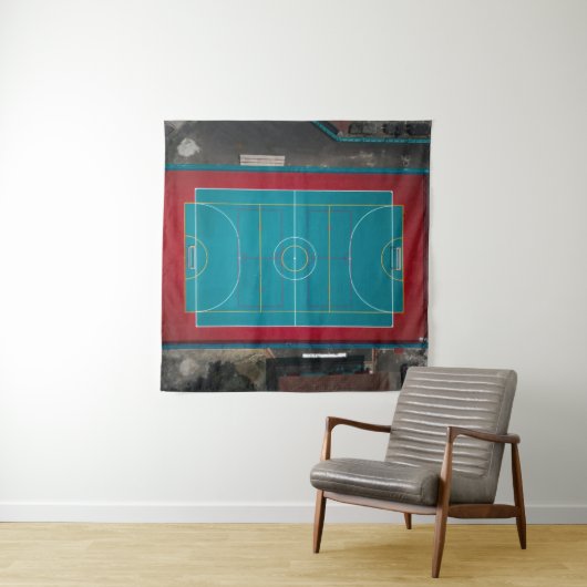 Geweldige Basketbal Kunst Wandkleed (In Situ (horizontaal))