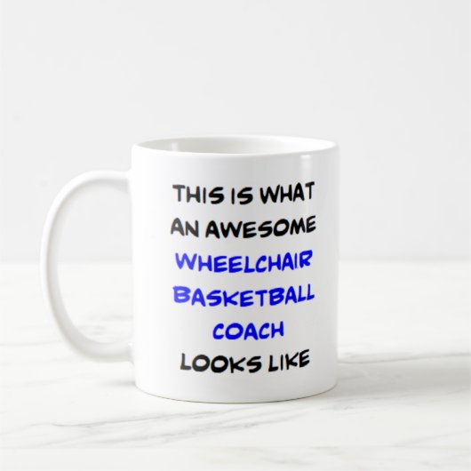 geweldige basketbalcoach koffiemok (Links)