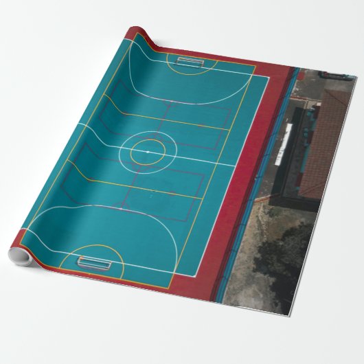 Geweldige Basketball Artwork Cadeaupapier (Uitgerold)