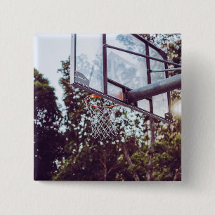 Geweldige Basketball Artwork Vierkante Button 5,1 Cm