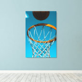 Geweldige Basketball Gift Canvas Afdruk (Insitu (Houten vloer))