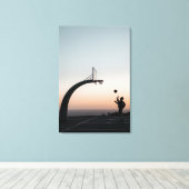 Geweldige Basketball Hoop Canvas Afdruk (Insitu (Houten vloer))