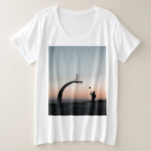 Geweldige Basketball Hoop Grote Maat T-shirt