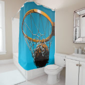 Geweldige Basketbalontwerp Douchegordijn (In situ)