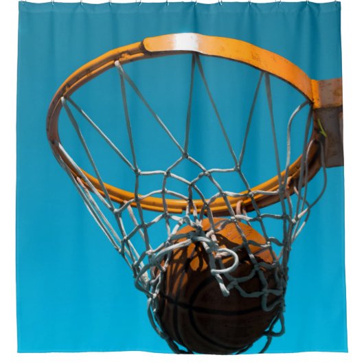 Geweldige Basketbalontwerp Douchegordijn (Voorkant)