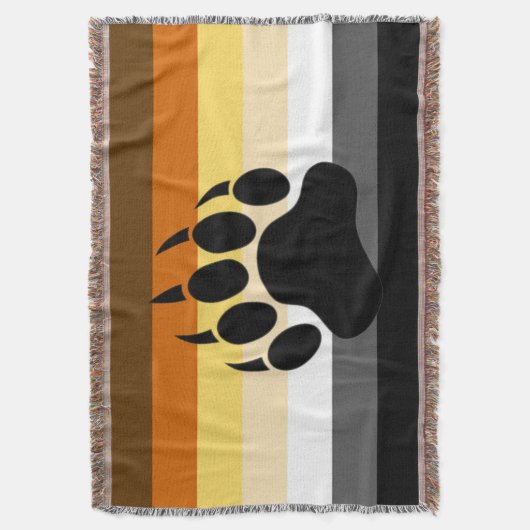 Geweldige Beer Pauw op Beer Pride Flag Deken (Voorkant Verticaal)