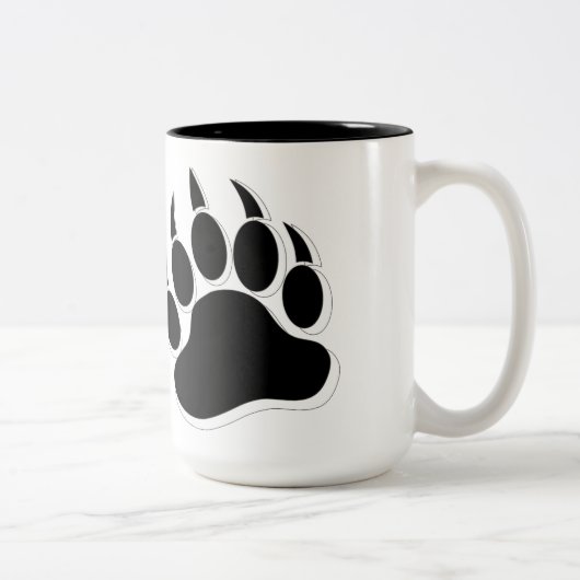 Geweldige Beer Paw 3D-effect Tweekleurige Koffiemok (Rechts)