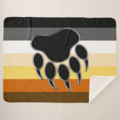 Geweldige Beer Pride Flag Beer Paw Sherpa Deken (Voorkant (horizontaal))