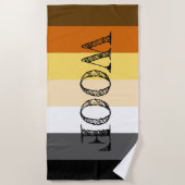 Geweldige Beer Pride vlag Wof Strandlaken (Voorkant)