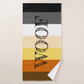 Geweldige Beer Pride vlag Woof Badhanddoek (Badhanddoek)