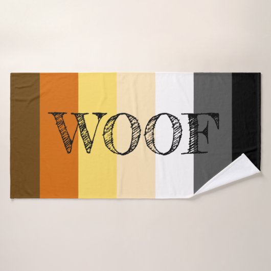 Geweldige Beer Pride vlag Woof Badhanddoek (Badhanddoek)