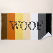 Geweldige Beer Pride vlag Woof Strandlaken (Voorkant)