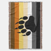 Geweldige Beerpoot op Beer Pride Vlag Deken (Voorkant Verticaal)