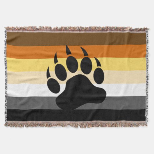 Geweldige Beerpoot op Beer Pride Vlag Deken (Voorkant)