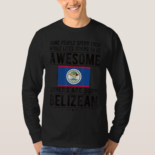Geweldige Belgische vlag Belize Belizean Roots 1 T-shirt (Voorkant)
