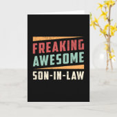 Geweldige beste zoon in de wet zoon trots geschenk kaart (Gele Bloem)