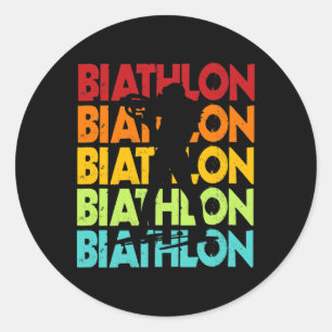 Geweldige Biathlon Design Biatleet langlauf ski Ronde Sticker