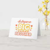 Geweldige Big Brother. Kleurtekst Kaart (Gele Bloem)