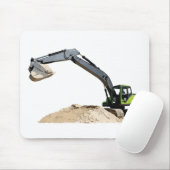 Geweldige Big Green Construction Excavator #4 Muismat (Met muis)