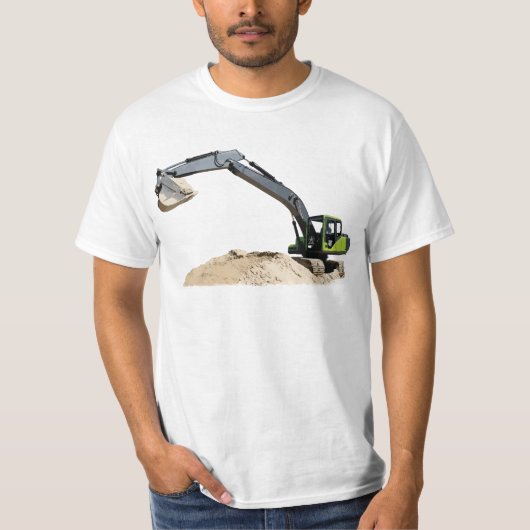 Geweldige Big Green Construction Excavator #4 T-shirt (Voorkant)