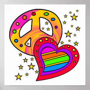 Geweldige Big Peace & Love Poster