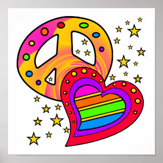 Geweldige Big Peace & Love Poster