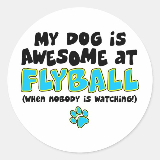 Geweldige bij Flyball Ronde Sticker (Voorkant)
