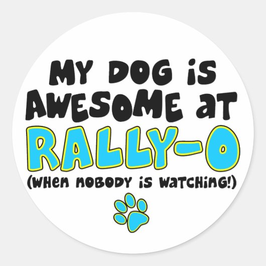 Geweldige bij Rally-O Ronde Sticker (Voorkant)